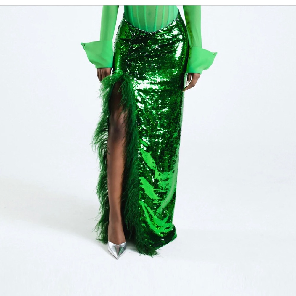 NWT Hanifa Amara Sequin Skirt
